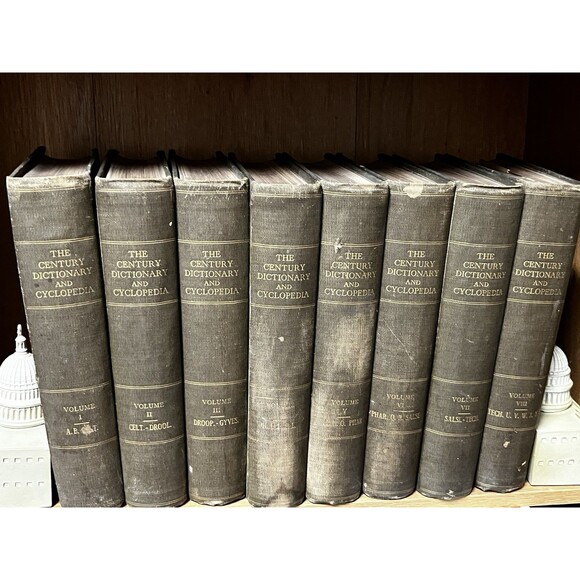 The Century Dictionary And Cyclopedia 1897 RARE Complete Set Vol 1-8 - Picture 1 of 16